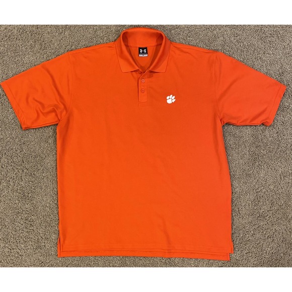 Under Armour Mens Polo Shirt‎ Clemson Tigers Performance Stretch Size XL - Picture 1 of 9